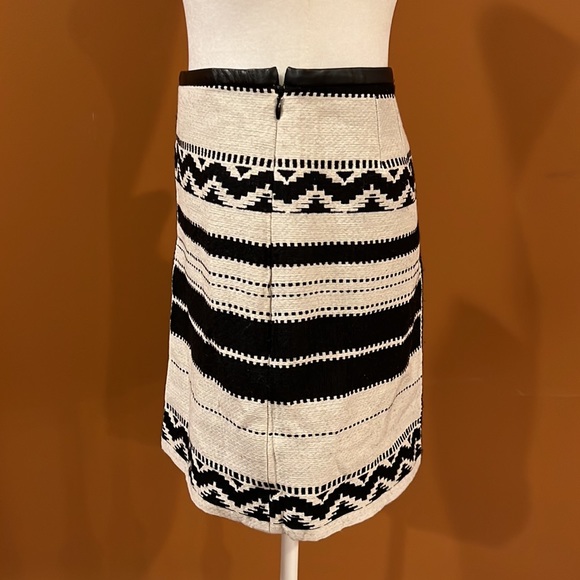 MADEWELL BLACK AND WHITE PRINTED SKIRT SIZE 4 - Picture 4 of 4